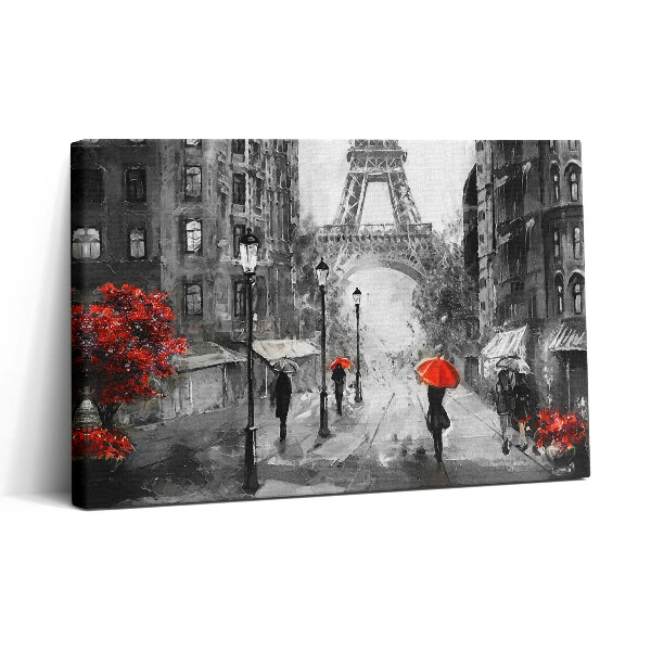 Tablou canvas 30x20 Străzile din Paris și Turnul Eiffel