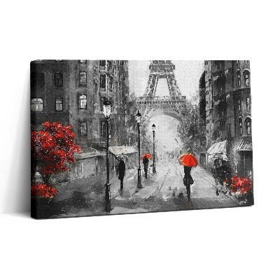 Tablou canvas 30x20 Străzile din Paris și Turnul Eiffel