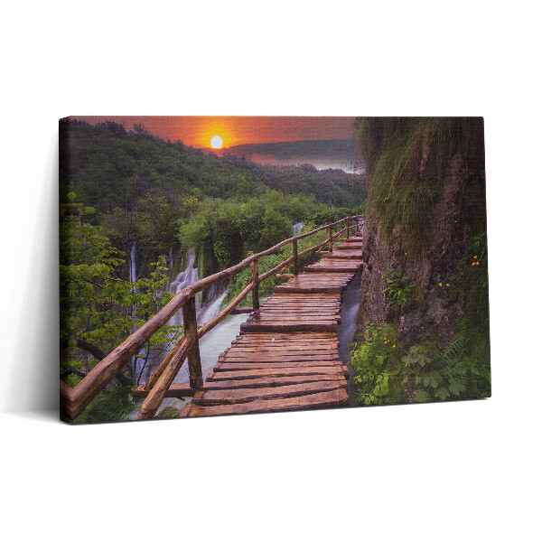 Tablou canvas 30x20 Drumul deasupra copacilor și munților