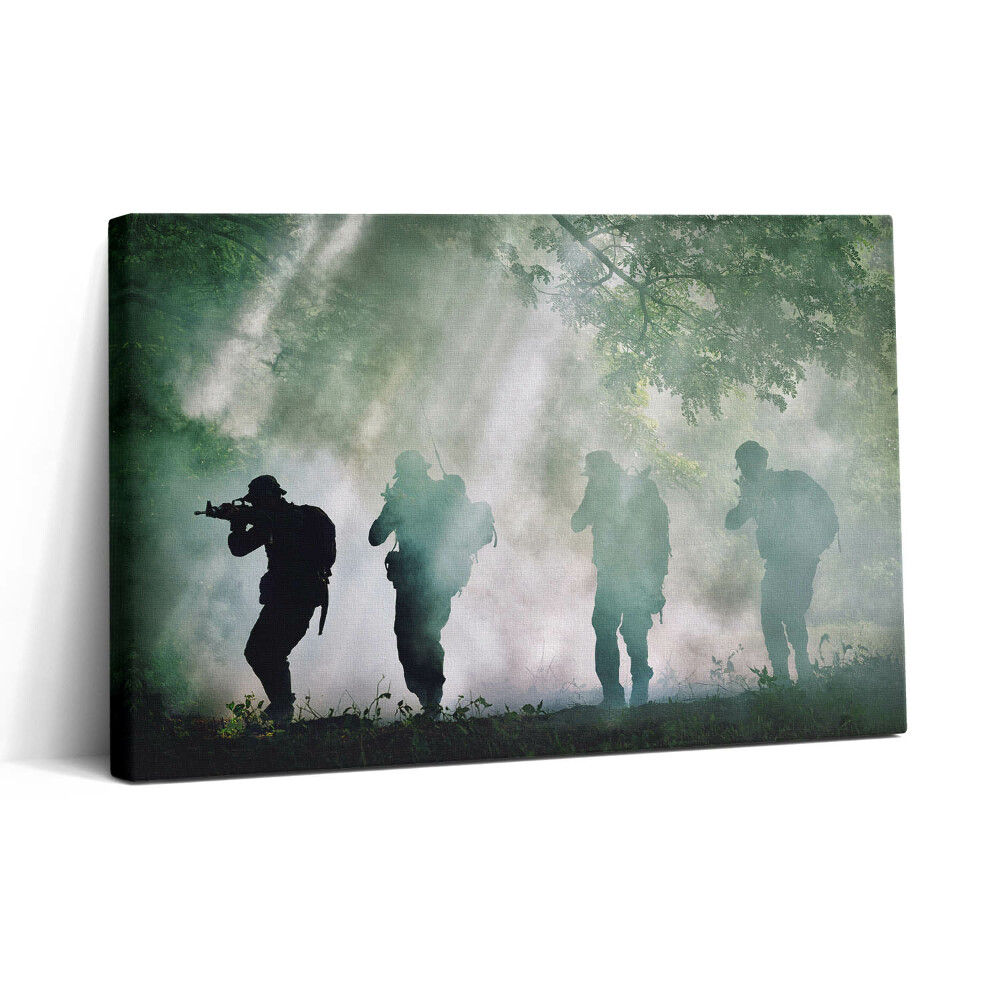 Tablou canvas 30x20 Armată în pădure - soldați