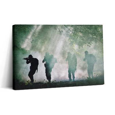 Tablou canvas 30x20 Armată în pădure - soldați