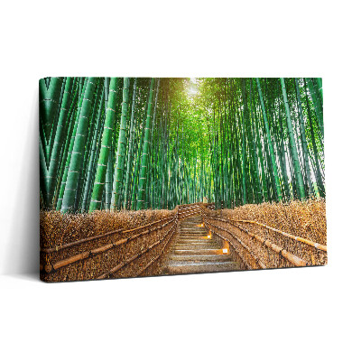 Tablou canvas 30x20 Un drum într-o pădure de bambus