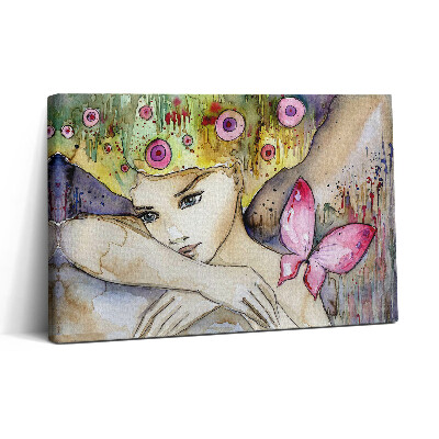 Tablou canvas 30x20 Femeie cu părul vopsit