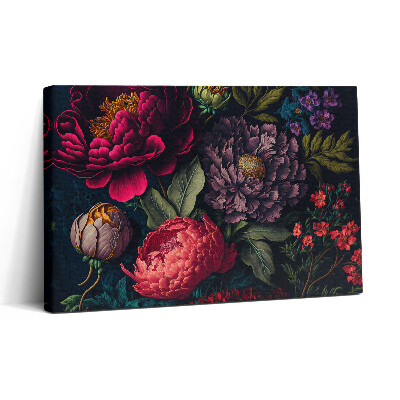 Tablou canvas 30x20 Buchet de flori botanice vintage