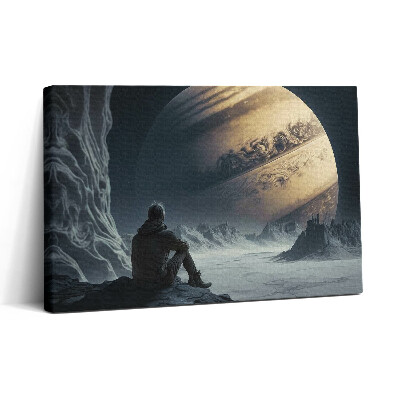 Tablou canvas 30x20 Omul în spațiu și pe planetă
