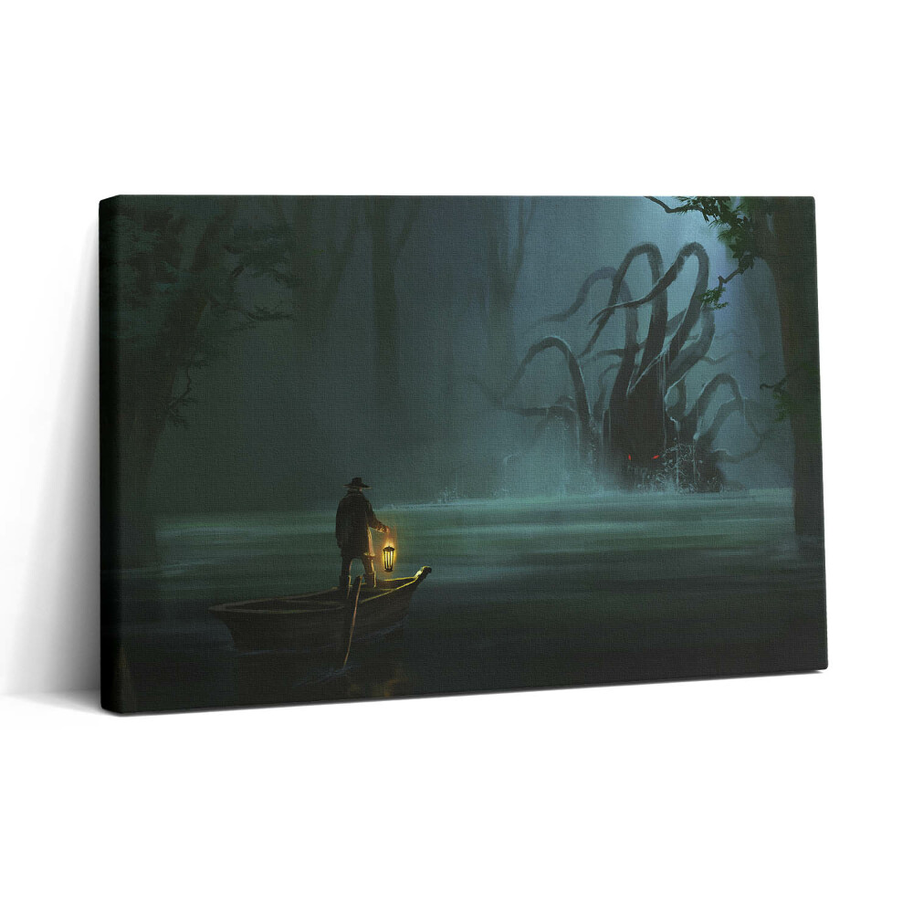 Tablou canvas 30x20 Omul și monstrul în mlaștină