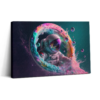 Tablou canvas 30x20 Cosmonauți colorați în nor