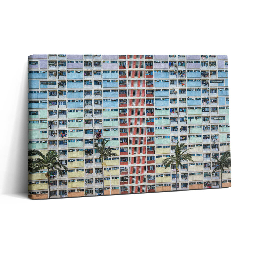Tablou canvas 30x20 Clădire colorată în Hong Kong