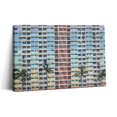 Tablou canvas 30x20 Clădire colorată în Hong Kong