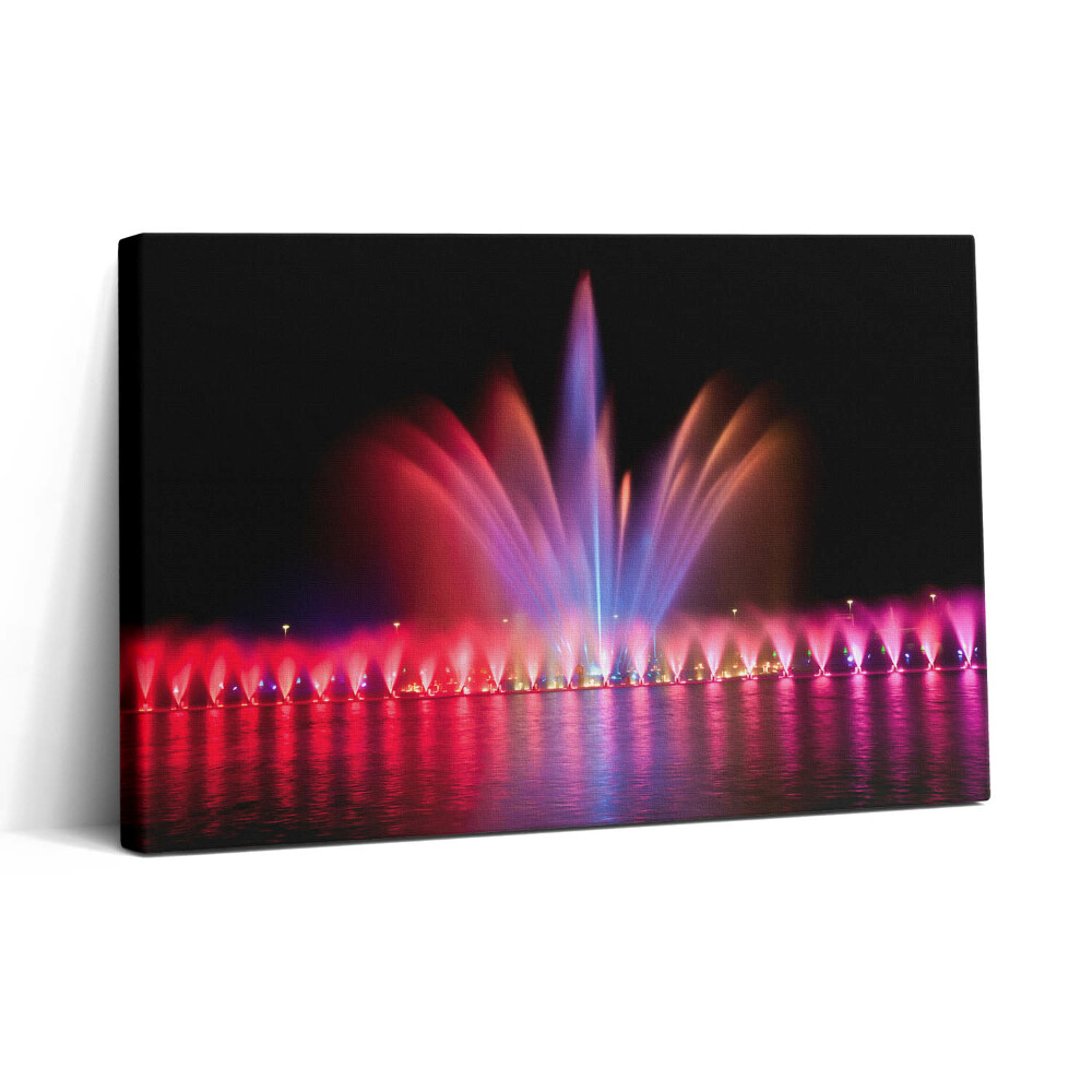 Tablou canvas 30x20 Fântâna din Wroclaw noaptea