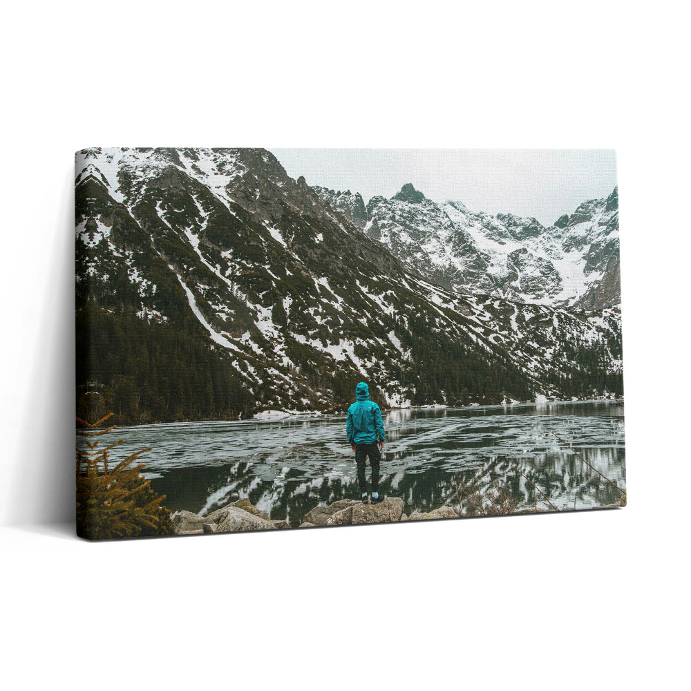 Tablou canvas 30x20 Lacul Morskie Oko iarna