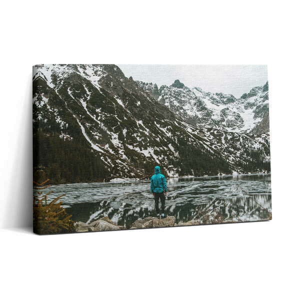 Tablou canvas 30x20 Lacul Morskie Oko iarna