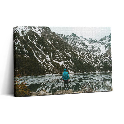 Tablou canvas 30x20 Lacul Morskie Oko iarna