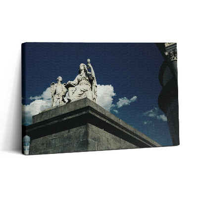 Tablou canvas 30x20 Statuia Femeii și Îngerului