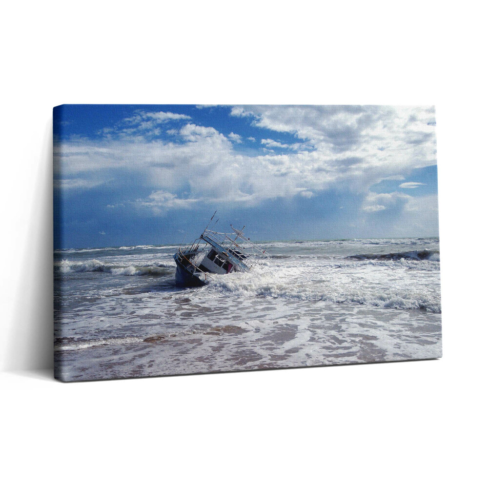 Tablou canvas 30x20 Navă scufundată în Sicilia