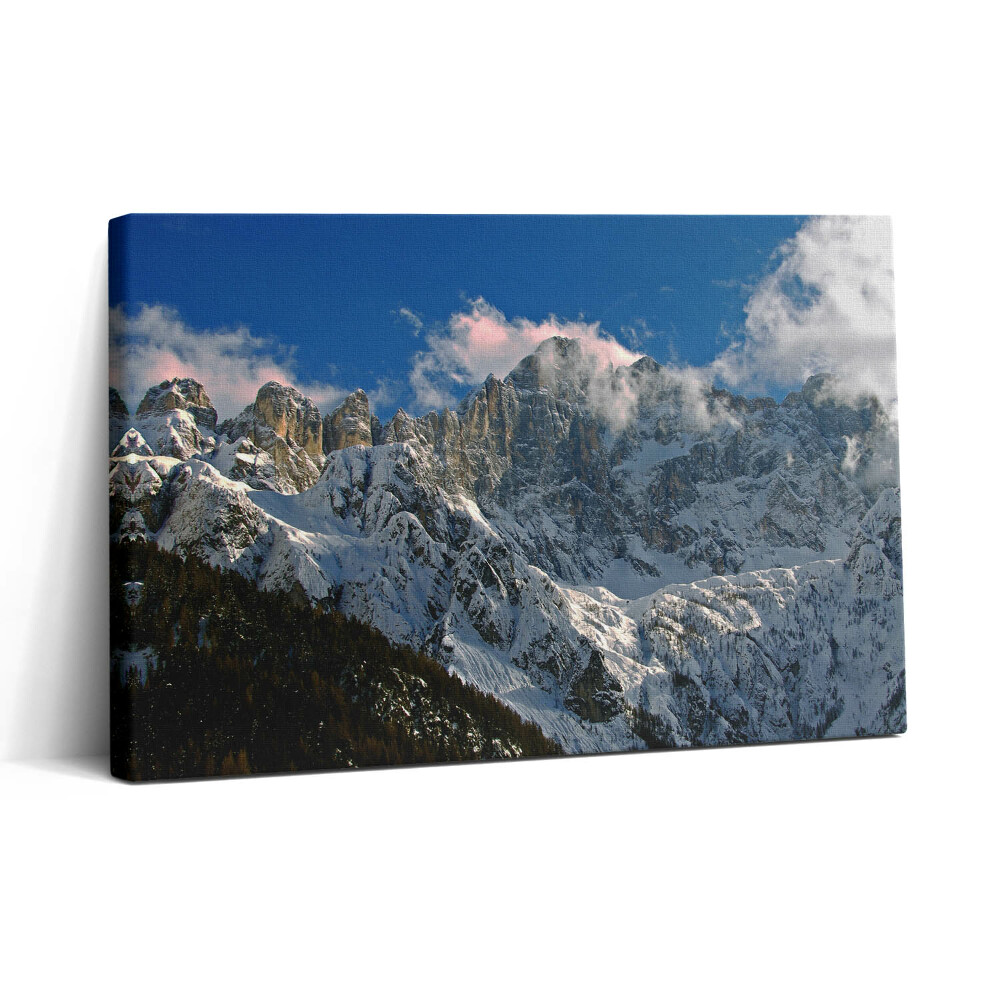 Tablou canvas 30x20 Munți sub cer albastru