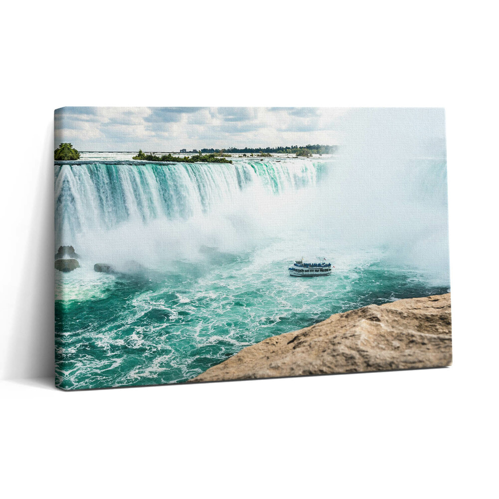 Tablou canvas 30x20 Barcă și Cascada Niagara