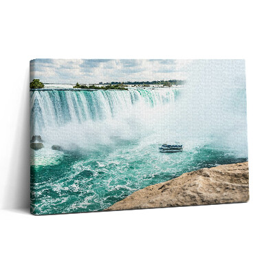 Tablou canvas 30x20 Barcă și Cascada Niagara