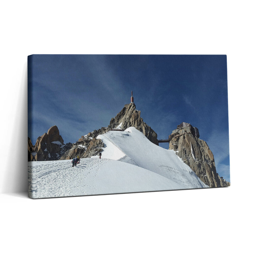 Tablou canvas 30x20 Vârful muntelui iarna