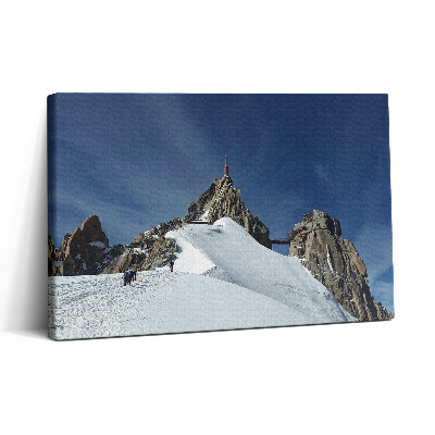 Tablou canvas 30x20 Vârful muntelui iarna