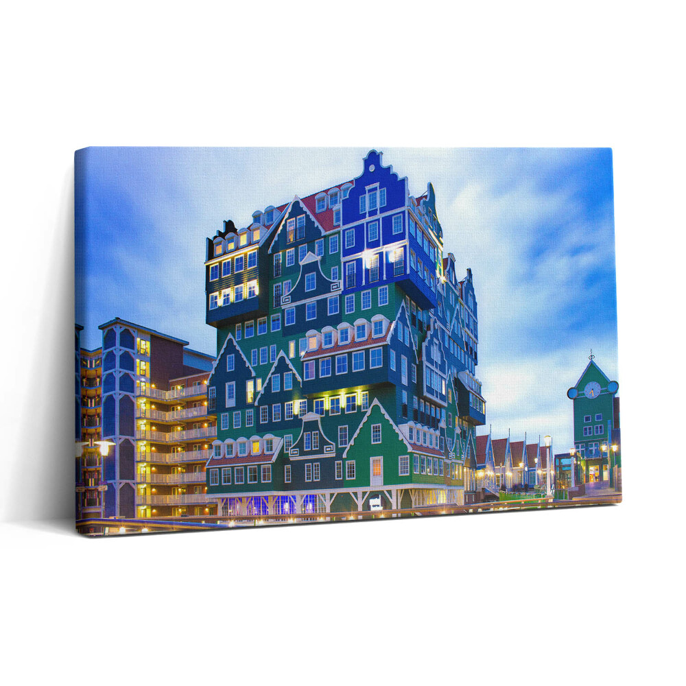 Tablou canvas 30x20 Casă colorată în Amsterdam