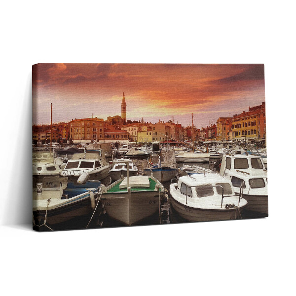 Tablou canvas 30x20 Dig cu bărci în Croația