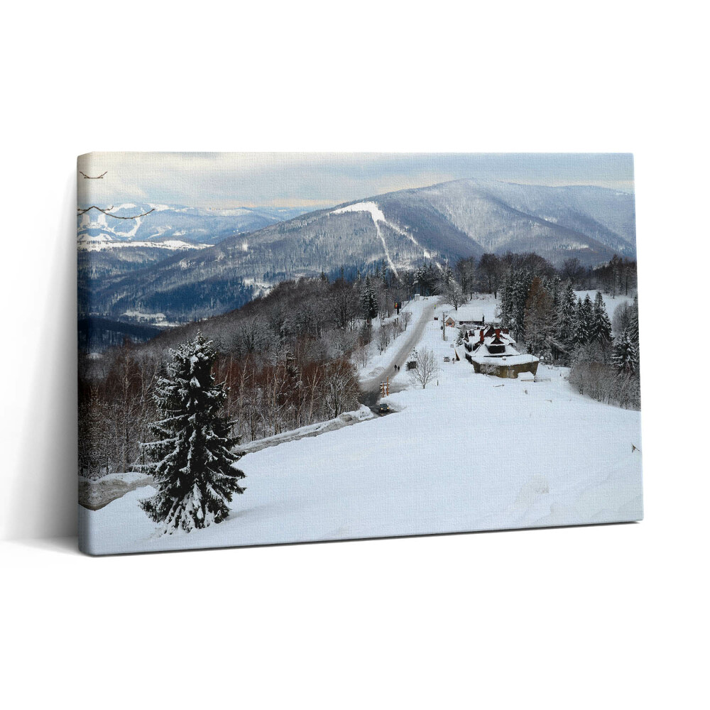 Tablou canvas 30x20 Silezia Beskids Ustroń iarnă