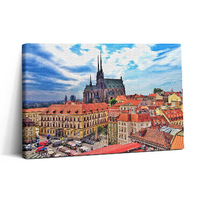 Tablou canvas 30x20 Vedere a orașului Brno
