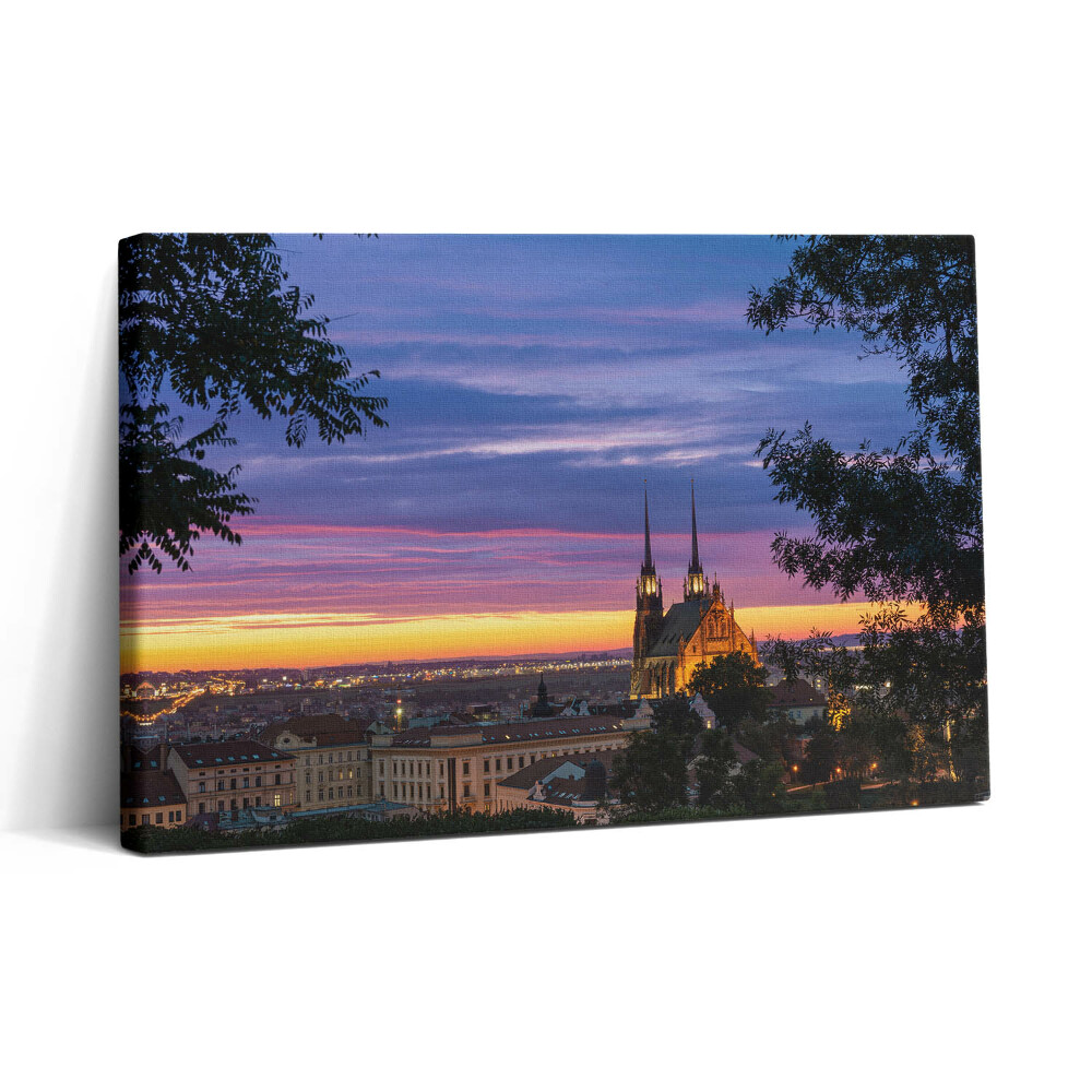 Tablou canvas 30x20 Răsărit de soare în Brno
