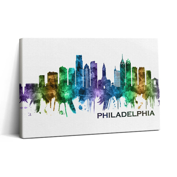 Tablou canvas 30x20 Ilustrație colorată a Philadelphiei