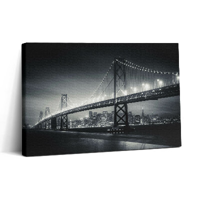 Tablou canvas 30x20 Podul San Francisco noaptea