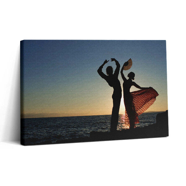 Tablou canvas 30x20 Dans spaniol pe plajă