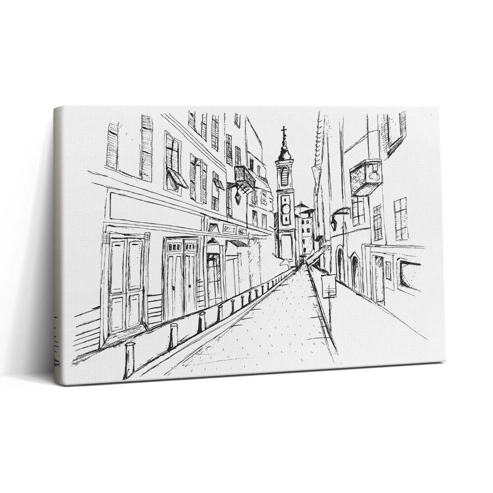 Tablou canvas 30x20 Desen al orașului Provence