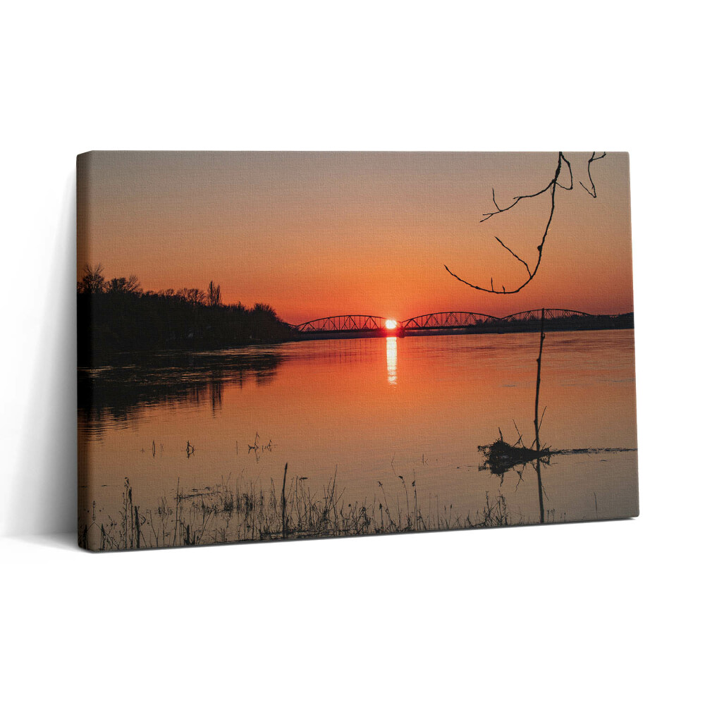 Tablou canvas 30x20 Peisaj lacustru la apus