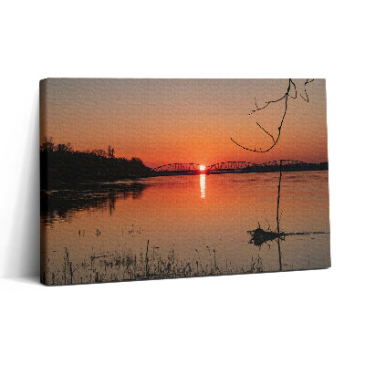 Tablou canvas 30x20 Peisaj lacustru la apus