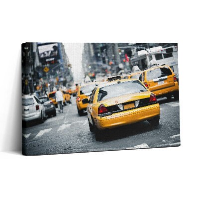 Tablou canvas 30x20 Taxiurile din New York City într-un ambuteiaj urban