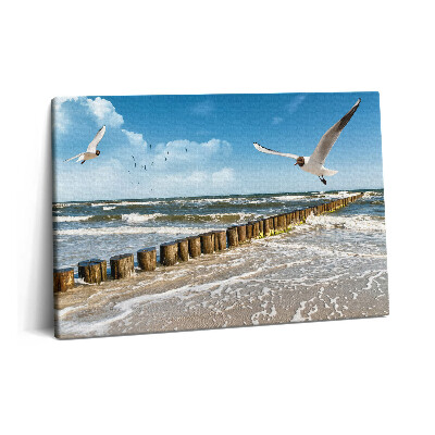 Tablou pe pânză 60x40 O pasăre peste mare