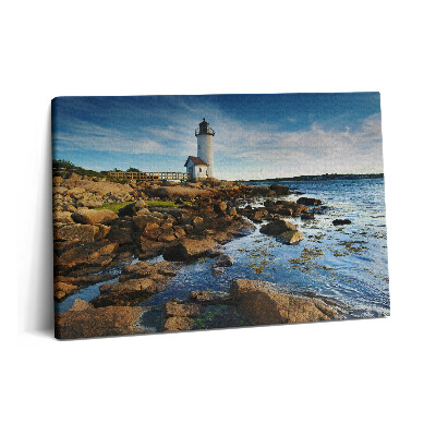 Tablou pe pânză 60x40 Peisaj cu stânci de far și cer