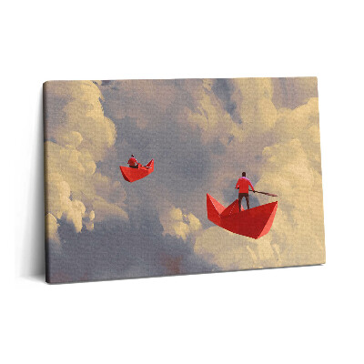 Tablou pe pânză 60x40 Călătorii pe nave de hârtie