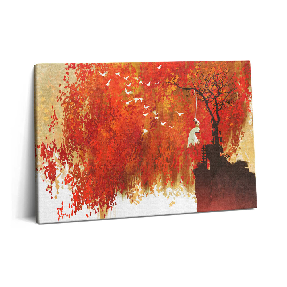 Tablou pe pânză 60x40 Mireasă inocentă în toamnă