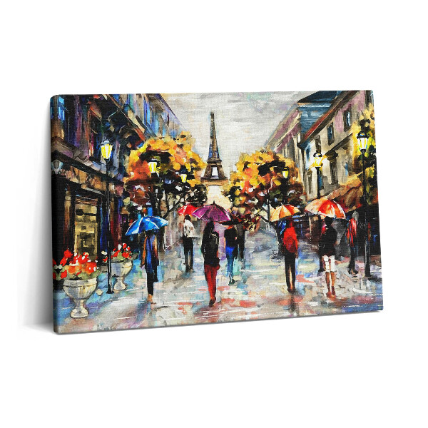 Tablou pe pânză 60x40 Străzile Eiffel Nova - Toamna pictată