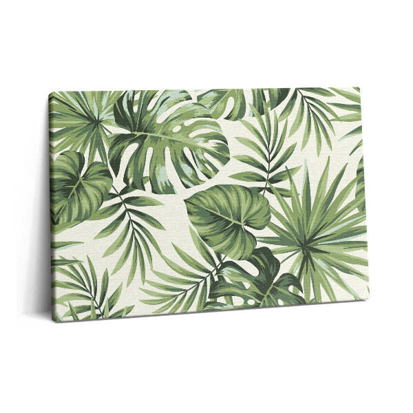 Tablou pe pânză 60x40 Ilustrație cu frunze de Monstera