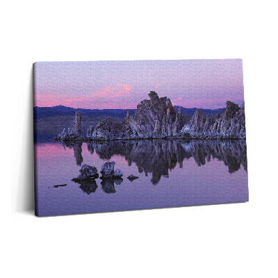 Tablou pe pânză 60x40 Reflexia rocilor în apă