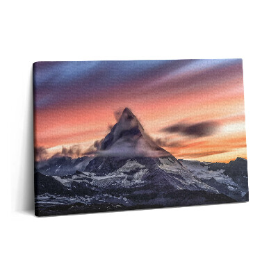 Tablou pe pânză 60x40 Munte singuratic la apus