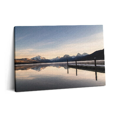Tablou pe pânză 60x40 Lac și dig de munte