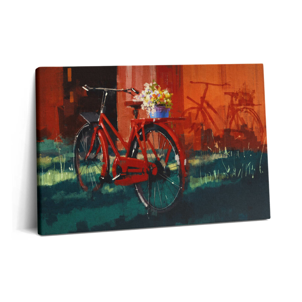 Tablou pe pânză 60x40 Bicicletă cu aranjament floral
