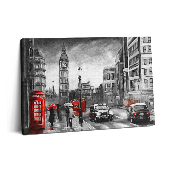Tablou pe pânză 60x40 Vedere a străzii din Londra și a Big Ben-ului