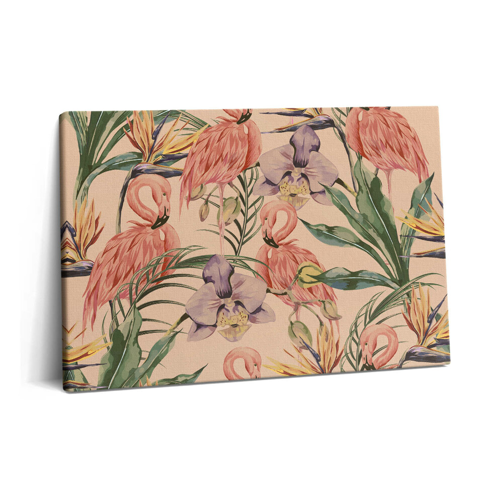 Tablou pe pânză 60x40 Flori tropicale în stil boho