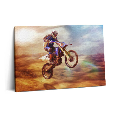 Tablou pe pânză 60x40 Ciclist în deșert