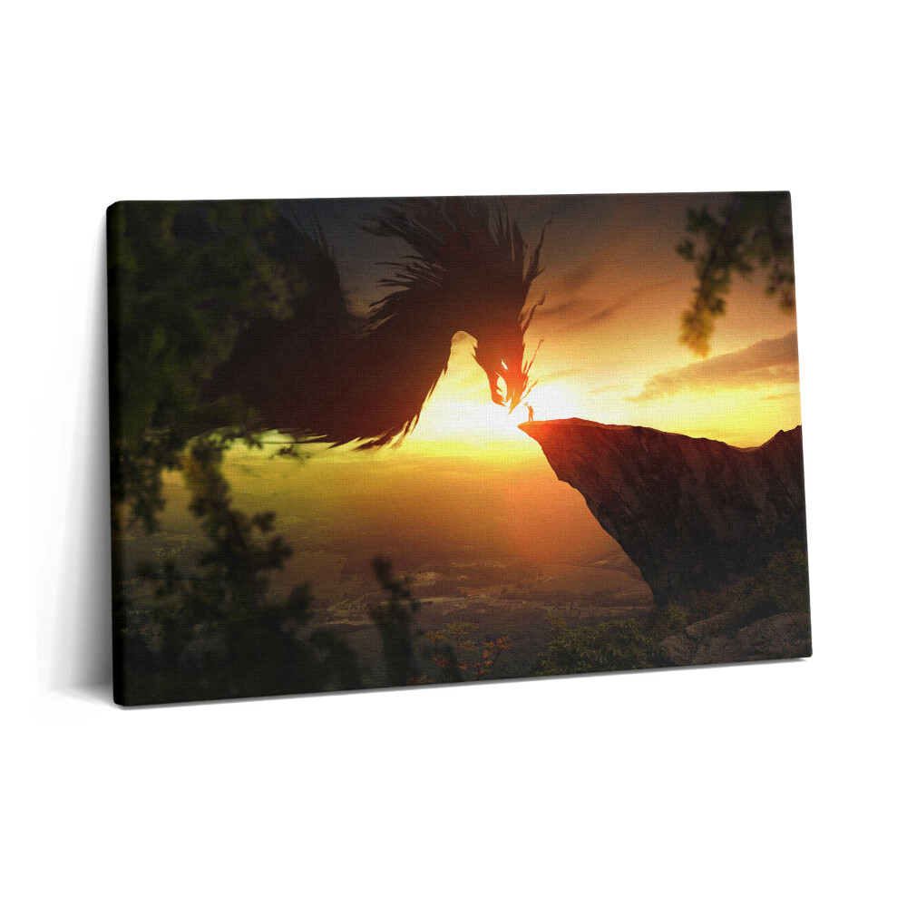 Tablou pe pânză 60x40 Lume fantastică - dragon